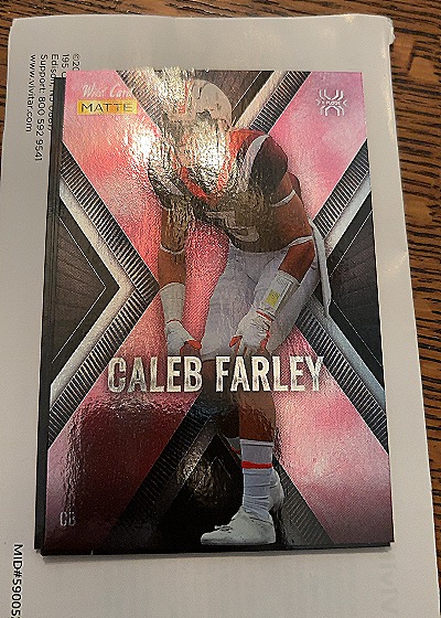 2021 Wild Card Matte X-Plode #MXP-10 Caleb Farley Rookie Card — front