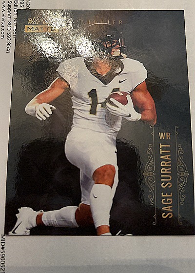 2021 Wild Card Matte #MBC-69 Sage Surratt — front