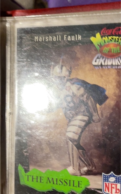 1994 Coca-Cola Monsters of the Gridiron #13 Marshall Faulk — front