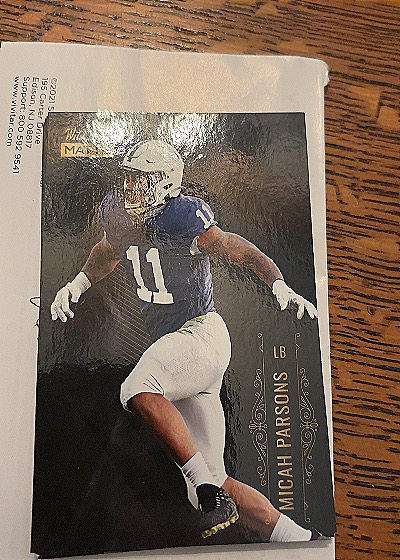 2021 Wild Card Matte Black #MBC-18 Micah Parsons — front