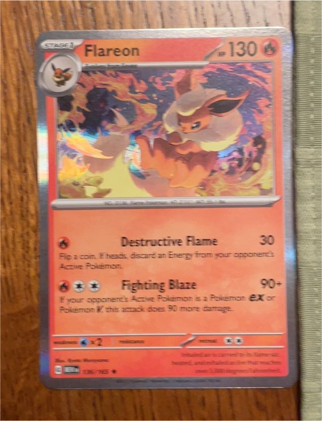 2023 Pokémon Scarlet & Violet 151 #136 Flareon — front