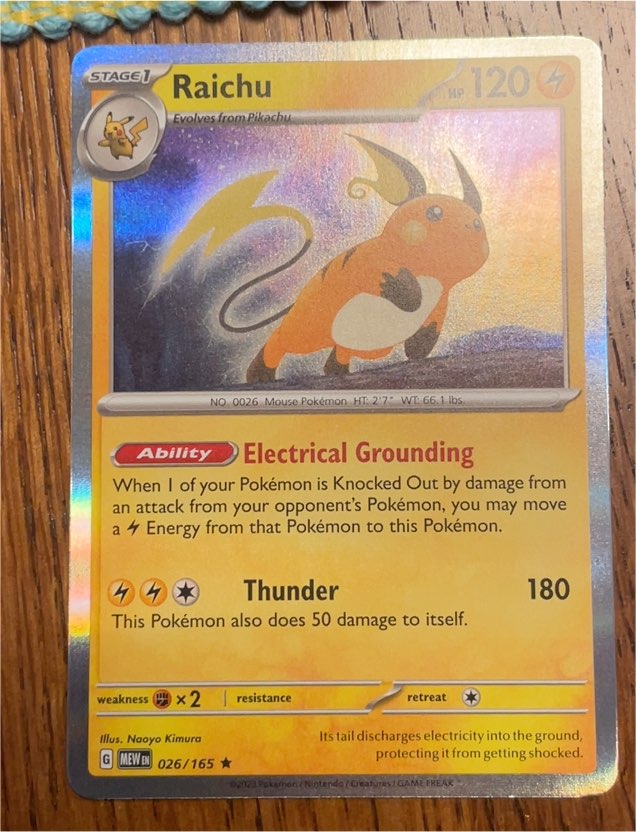 2024 Pokémon Scarlet & Violet 151 #026 Raichu — front