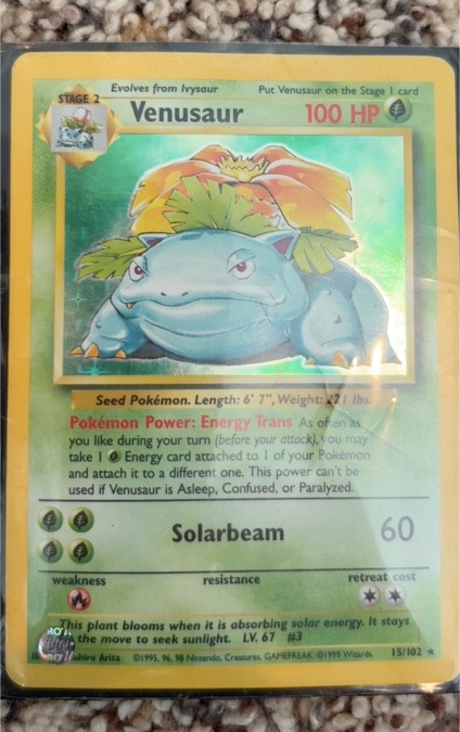 1999 Pokémon #15 Venusaur — front