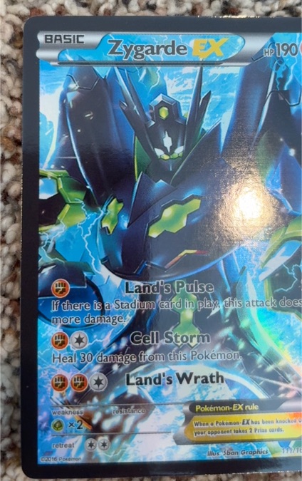 2016 Pokemon #111 Zygarde EX — front