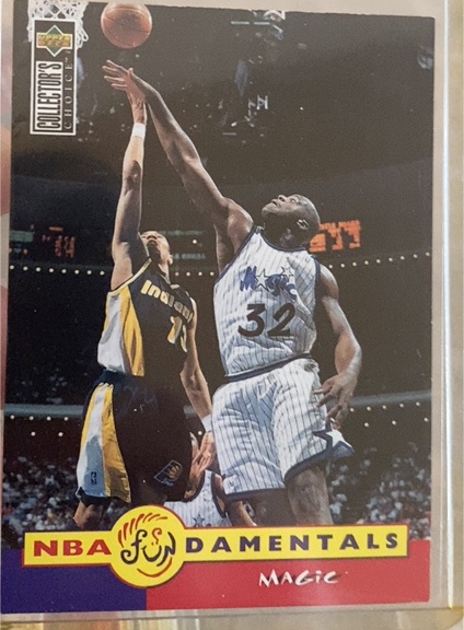 1996 Collector's Choice #184 Shaquille O'Neal NBA Fundamentals Orlando Magic — front