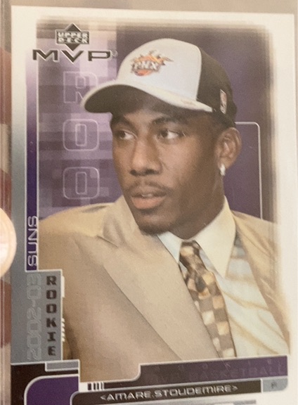 2002-03 Upper Deck MVP #208 Amar'e Stoudemire Rookie — front