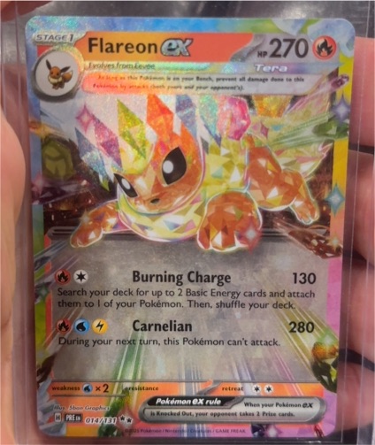 2016 Pokémon Prismatic Evolutions #014 Flareon EX — front