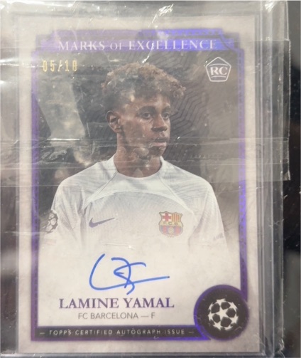 2023-24 Topps Marks of Excellence #EXLY2 Lamine Yamal — front