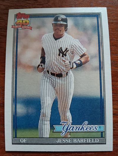 1991 Topps #85 Jesse Barfield — front