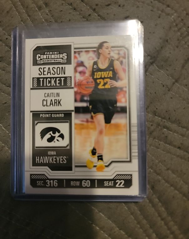 2024 Panini Caitlin Clark Collection Contenders Season Ticket #CC1 Caitlin Clark — front