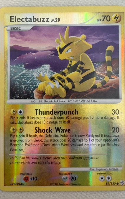 2007 Pokémon Diamond & Pearl #81 Electabuzz — front