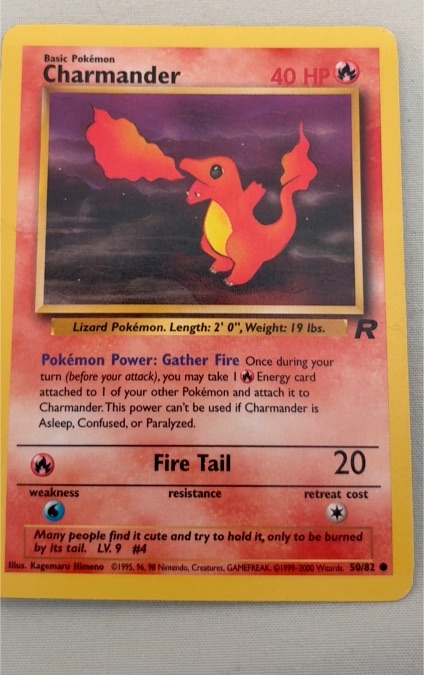 2000 Pokémon Team Rocket #50 Charmander — front