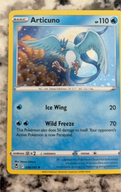 2022 Pokémon Sword & Shield Silver Tempest #036 Articuno — front