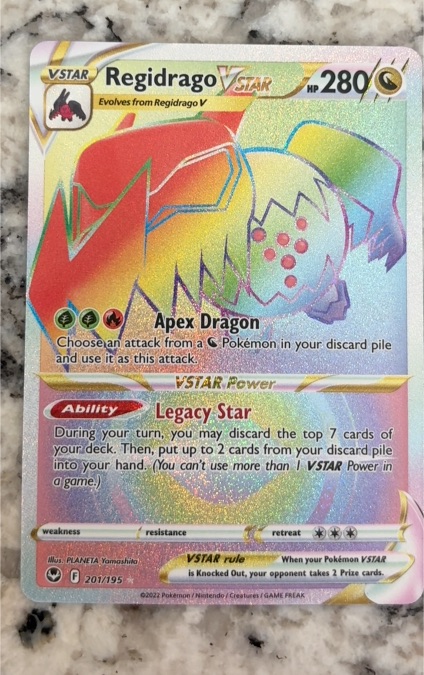 2022 Pokémon Silver Tempest #201 Regidrago VSTAR — front