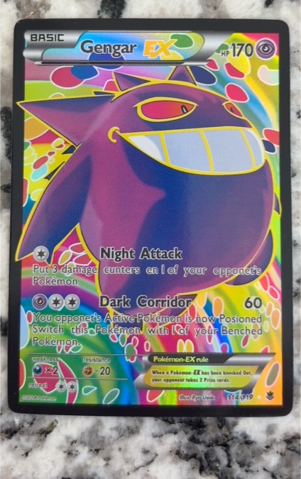 2014 Pokemon Phantom Forces #114 Gengar EX — front