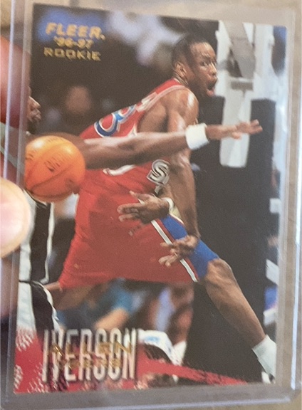 1996-97 Fleer #235 Allen Iverson Rookie Card — front