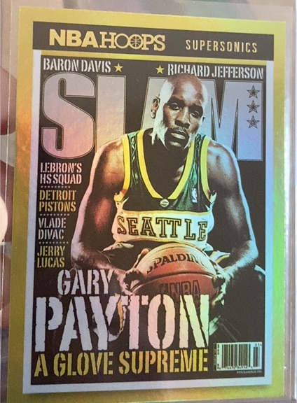 2021-22 Panini NBA Hoops #67 Gary Payton SLAM Seattle SuperSonics — front