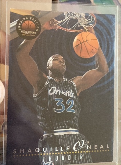 1993-94 SkyBox Premium #TL6 Shaquille O'Neal / Anfernee Hardaway Thunder & Lightning — front