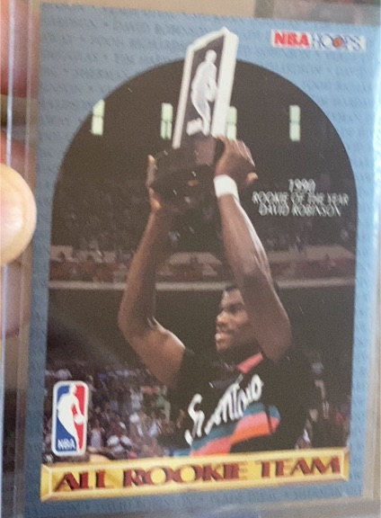 1990-91 Hoops #NNO David Robinson All-Rookie Team — front