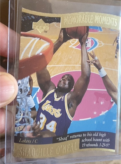 1996-97 Upper Deck Collector's Choice #7 Shaquille O'Neal Memorable Moments — front
