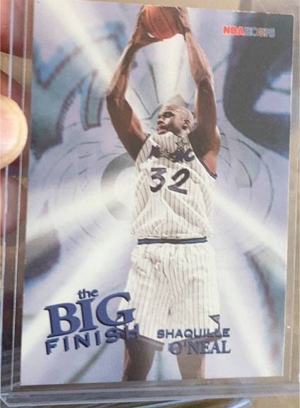 1996-97 NBA Hoops #183 Shaquille O'Neal The Big Finish — front