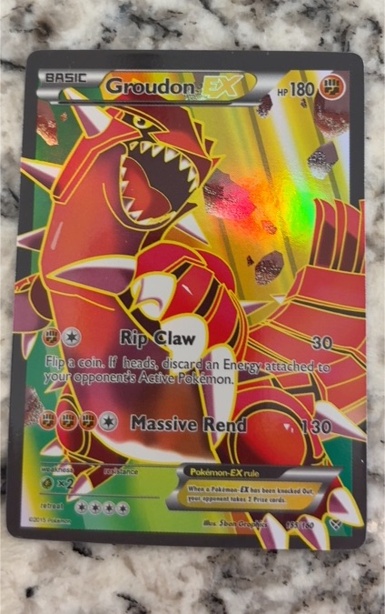 2015 Pokémon XY Primal Clash #150 Groudon EX — front
