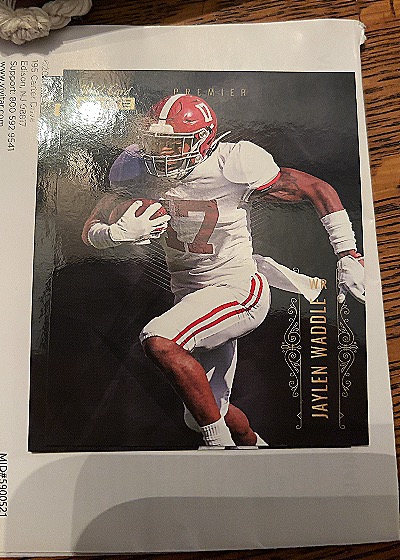 2021 Wild Card Matte Premier #MBC-12 Jaylen Waddle — front
