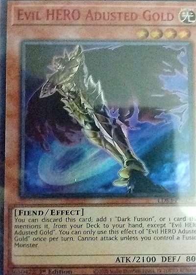 Yu-Gi-Oh! RA04-EN029 Evil HERO Adusted Gold — front