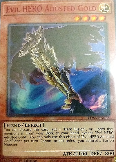 Yu-Gi-Oh! RA04-EN029 Evil HERO Adusted Gold — front