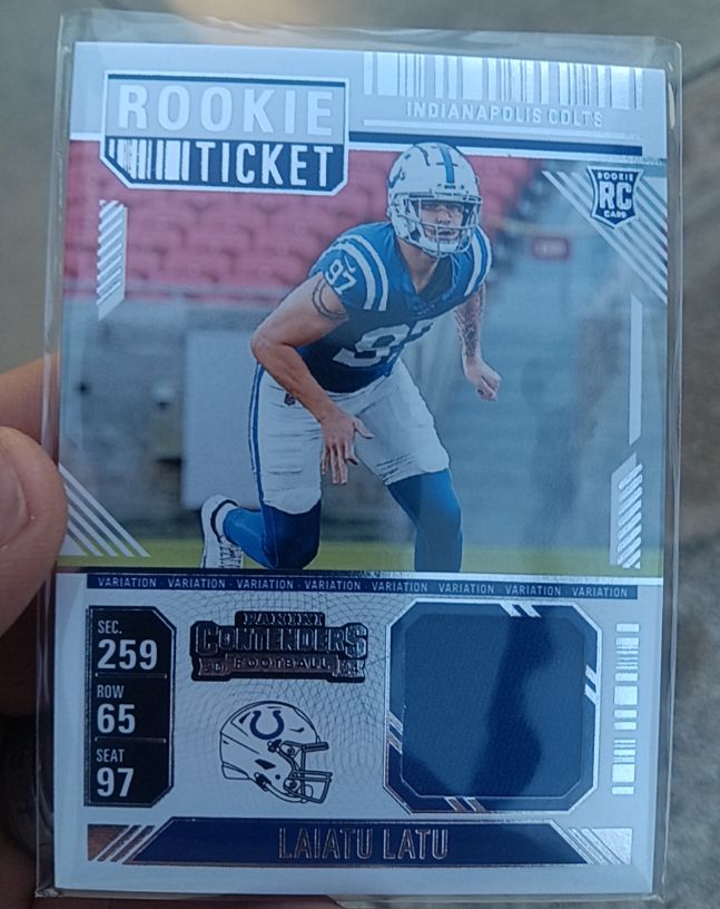 2024 Panini Contenders Rookie Ticket #RTS-LLU Laiatu Latu — front