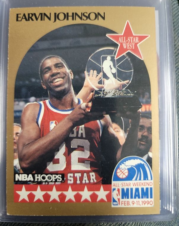 1990-91 NBA Hoops #18 Earvin Johnson — front