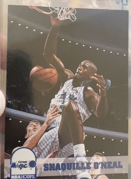 1993-94 Hoops #155 Shaquille O'Neal — front