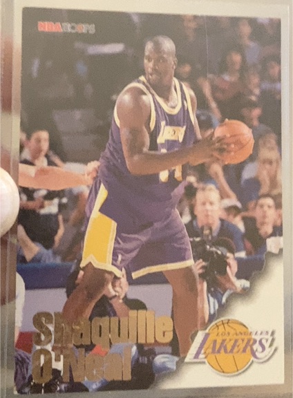 1996-97 Hoops #215 Shaquille O'Neal — front
