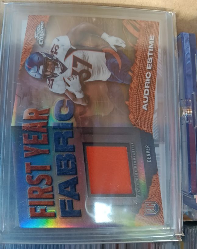 2024 Topps Chrome First Year Fabric #FYF-AE Audric Estime — front
