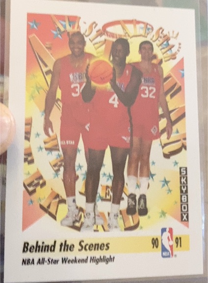 1991-92 Skybox #317 Behind the Scenes Charles Barkley Joe Dumars Kevin McHale NBA All-Star Weekend Highlight — front