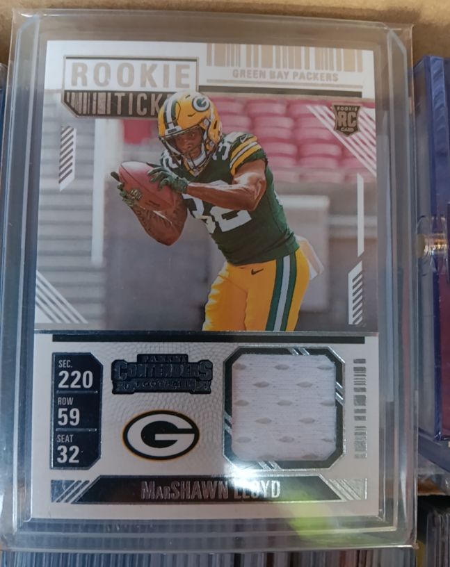 2024 Panini Contenders Rookie Ticket Patch #RTS-MLD MarShawn Lloyd — front