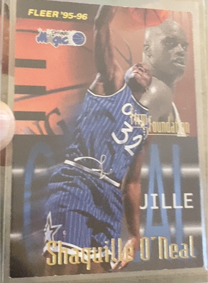 1995-96 Fleer #338 Shaquille O'Neal Orlando Magic — front