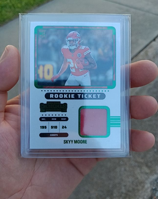 2022 Panini Contenders Rookie Ticket Swatches #RTS-SMO Skyy Moore — front