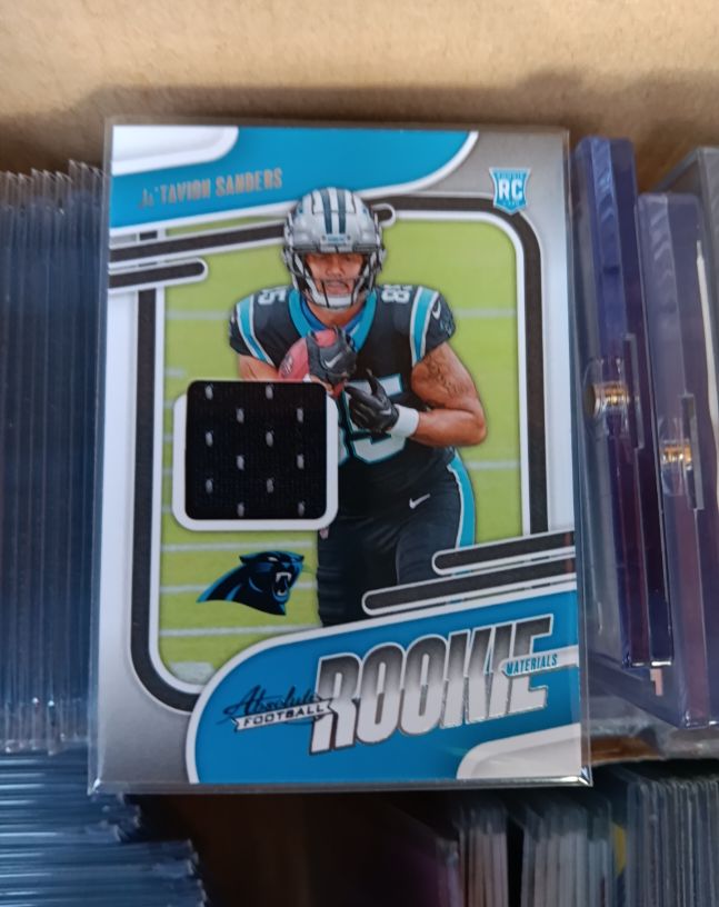 2024 Panini Absolute #ARM-JSS Ja'Tavion Sanders Absolute Rookie Materials — front