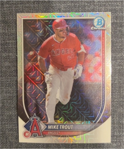 2025 Bowman Chrome #1 Mike Trout — front