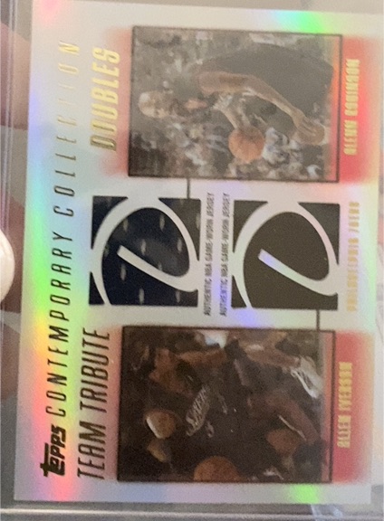 2003-04 Topps Contemporary Collection Team Tribute Doubles #TTD-AP Allen Iverson / Scottie Pippen — front