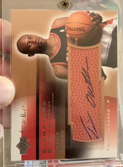 2003-04 Upper Deck Sweet Shot Signature Shots #TO Travis Outlaw — front