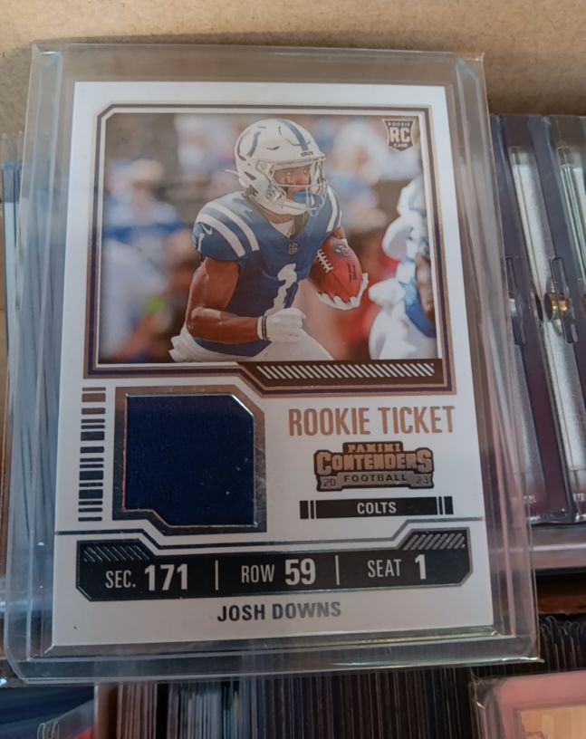 2023 Panini Contenders Rookie Ticket Swatches #TS21 Josh Downs — front