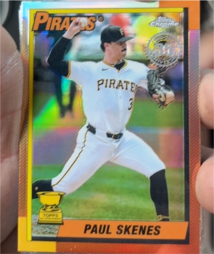 2025 Topps Chrome #90CB-13 Paul Skenes 35th Anniversary Rookie Cup Pittsburgh Pirates — front