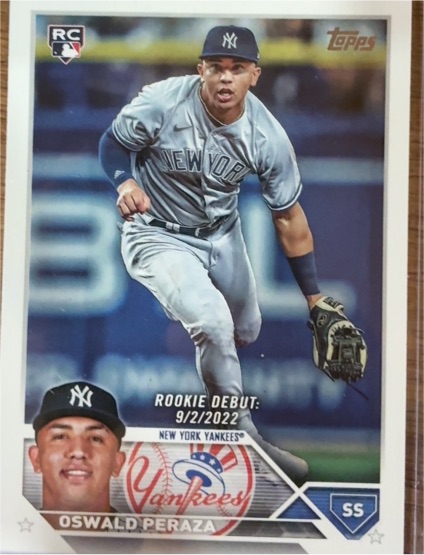 2023 Topps Update #US44 Oswald Peraza — front