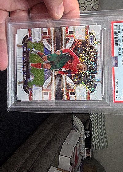 2023 Panini Select La Liga White Sparkle Prizm #10 Cristiano Ronaldo — front