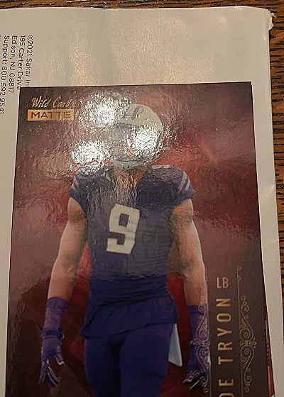 2021 Wild Card Matte #LB Dee Tryon — front