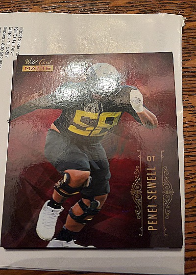 2021 Wild Card Matte #MBC-17 Penei Sewell — front