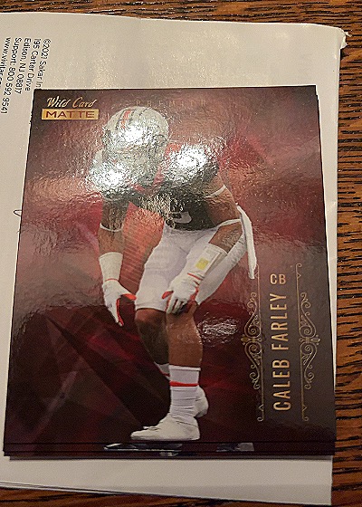 2021 Wild Card Matte #MBC-40 Caleb Farley — front