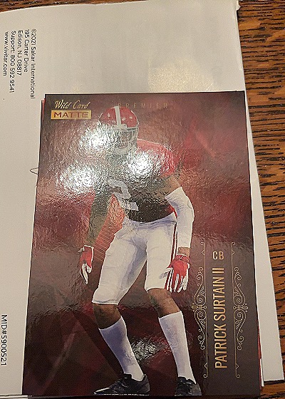 2021 Wild Card Matte Premier #MBC-11 Patrick Surtain II — front